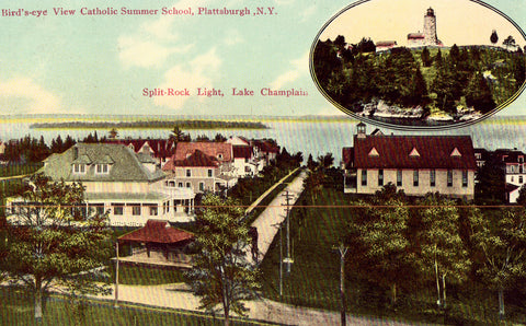 Bird's - Eye View of Catholic Summer School - Plattsburgh,New York