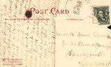 Retro postcard back - Boat House,Silver Bay - Lake George,New York