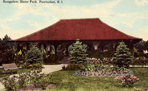 Vintage post card Bungalow,Slater Park - Pawtucket,Rhode Island