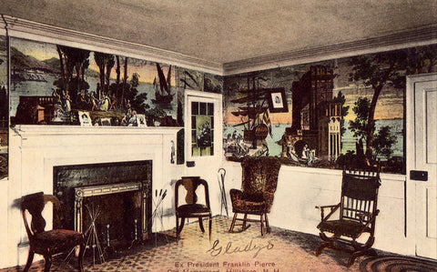 Vintage postcard Ex President Franklin Pierce Old Homestead - Hillsboro,New Hampshire