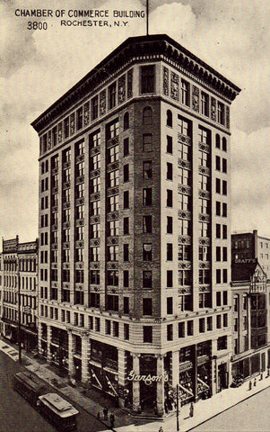 Vintage postcard Chamber of Commerce Building - Rochester,New York