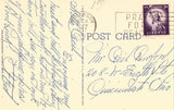 Linen postcard back City Hall and Armory - Anderson,Indiana