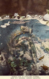Linen postcard Mirror Lake in Fairyland Caverns,Rock City Gardens - Lookout Mountain - Tennessee