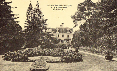 Garden and Residence of W.A. Wadsworth - Geneseo,New York