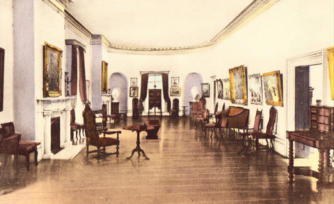 Old postcard Interior View - Telfair Academy of Arts and Sciences - Savannah,Georgia
