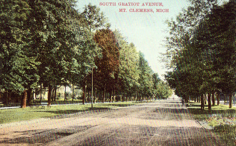 Vintage postcard South Gratiot Avenue - Mt. Clemens,Michigan 1909