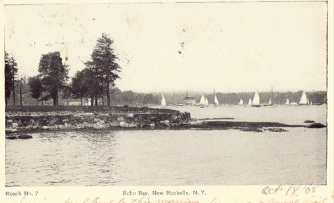 Undivided back postcard Echo Bay - New Rochelle,New York 
