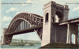 Vintage postcard Hell Gate Bridge,East River - New York