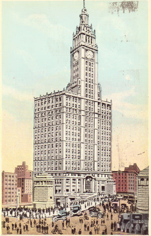 Vintage postcard The Wrigley Building - Chicago,Illinois