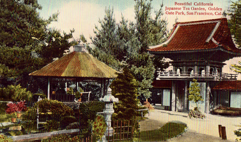 Vintage postcard Beautiful California Japanese Tea Garden,Golden Gate Park - San Francisco,California