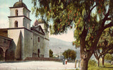 Vintage postcard The Entrance to Santa Barbara Mission - Santa Barbara,California