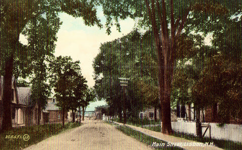 Vintage postcard Main Street - Lisbon,New Hampshire