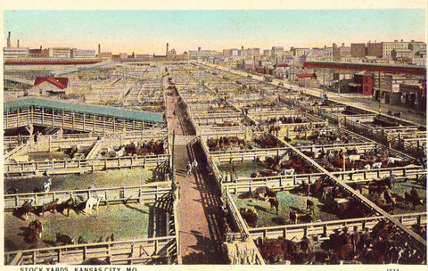 Vintage postcard Stock Yards - Kansas City,Missouri