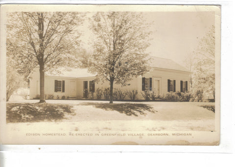 RPPC-Edison Homestead-Re-Erected in Greenfield Village-Dearborn,Michigan 1936 - Cakcollectibles - 1