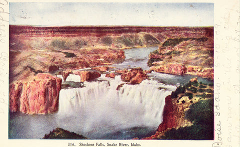 Vintage postcard Shoshone Falls - Snake River,Idaho