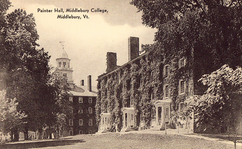 Vintage postcard Painter Hall,Middlebury College - Middlebury,Vermont