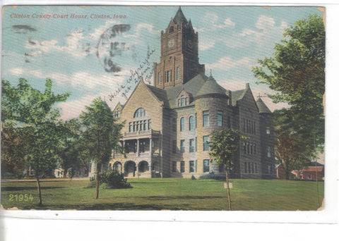 Clinton County Court Huse-Clinton,Iowa 1907 - Cakcollectibles - 1