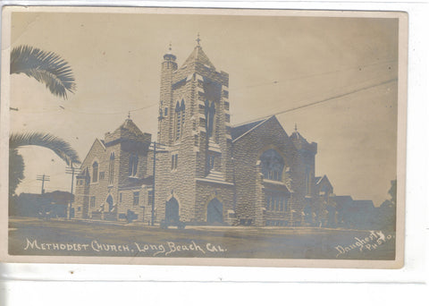RPPC-Methodist Church-Long Beach,California - Cakcollectibles - 1