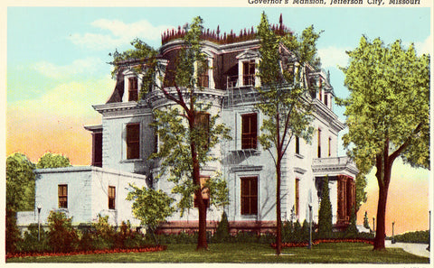 Vintage postcards Governor's Mansion - Jefferson City,Missouri