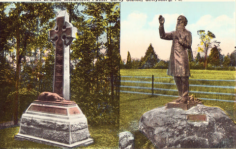 Irish Brigade Monument and Father Corby Statue - Gettysburg,Pennsylvania