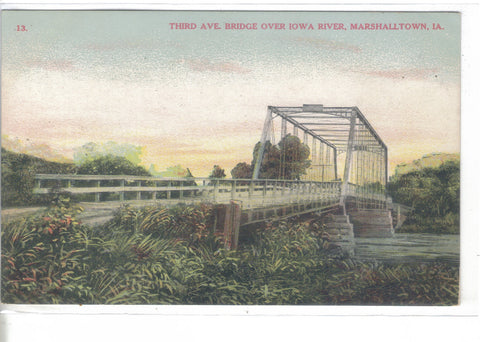 Third Avenue Bridge over Iowa River-Marshalltown,Iowa - Cakcollectibles - 1