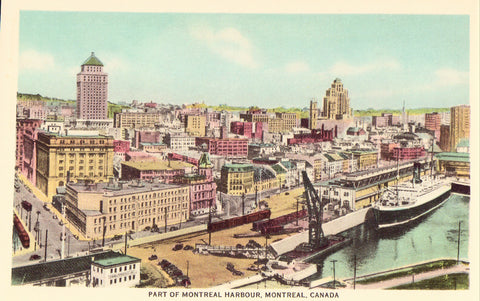 Vintage postcard Part of Montreal Harbour - Montreal,Canada