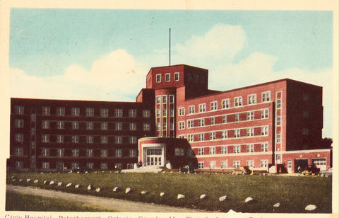 Vintage postcard Civic Hospital - Peterborough,Ontario,Canada