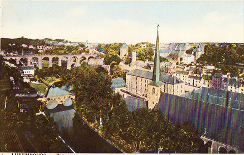 Vintage postcard Panorama - Luxembourg