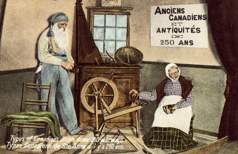 Vintage postcard Canadians of Ste. Anne 250 Years Ago