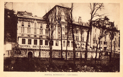 Vintage postcard Hotel Bethanie - Lourdes,France