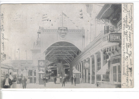 Entrance to Steeplechase Park,Bowery-Coney Island,New York 1907 - Cakcollectibles - 1