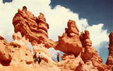 Vintage postcard Windows Beside Mossy Cave Trail - Bryce National Park - Utah