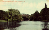 Vintage postcard Lake and Bridge,Prospect Park - Brooklyn,New York