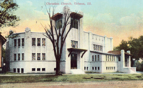 Vintage postcard Christian Church - Urbana,Illinois