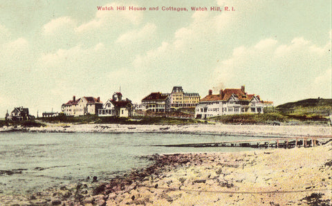 Vintage postcard Watch Hill House and Cottages - Watch Hill,Rhode Island