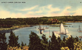 Linen postcard Quisett Harbor - Cape Cod,Massachusetts