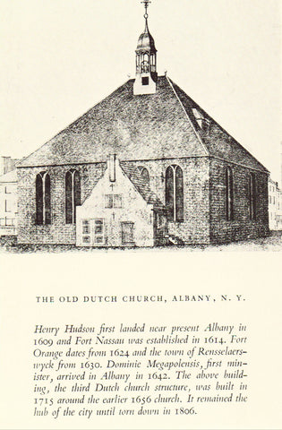 Vintage postcard The Old Dutch Church - Albany,New York
