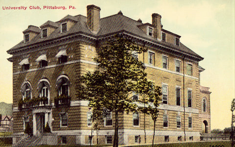 Old postcard University Club - Pittsburg,Pennsylvania