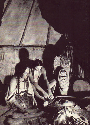 Vintage postcard Interior of The Tipi - The American Museum of Natural History,New York