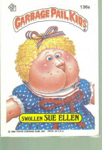 Garbage Pail Kids 1986 #136a Swollen Sue Ellen