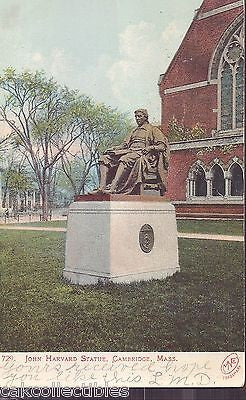 John Harvard Statue-Cambridge,Massachusetts 1907 - Cakcollectibles