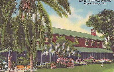 Hotel Villa Plumosa-Tarpon Springs,Florida 1956 - Cakcollectibles