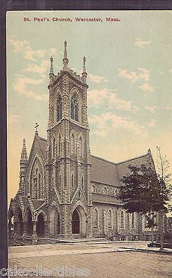 St. Paul's Church-Worcester,Massachusetts 1915 - Cakcollectibles