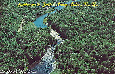 Aerial View-Buttermilk Falls-Long Lake,New York - Cakcollectibles