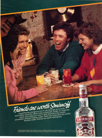 Vintage 1980's Smirnoff Vodka Print Ad