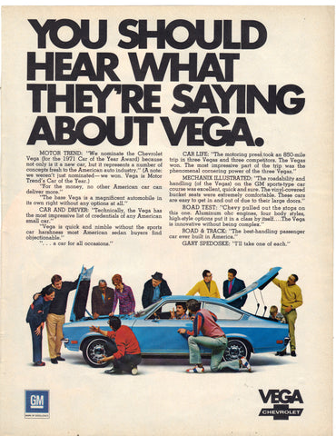 Vintage 1971 Chevy Vega Print Ad