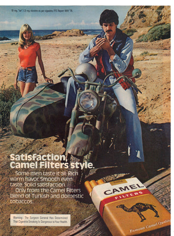 Vintage 1980's Print Ad for Camel Cigarettes