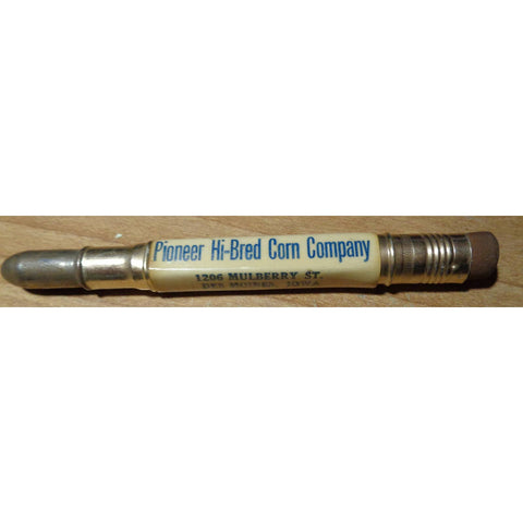 Vintage Celluloid Bullet Pencil - Pioneer Hi-Bred Corn Company - Des Moines,Iowa